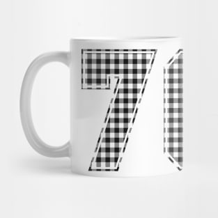 Plaid Number - 70 - Dark Mug